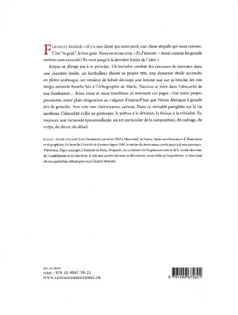 Verso de l'album Le Bon goût