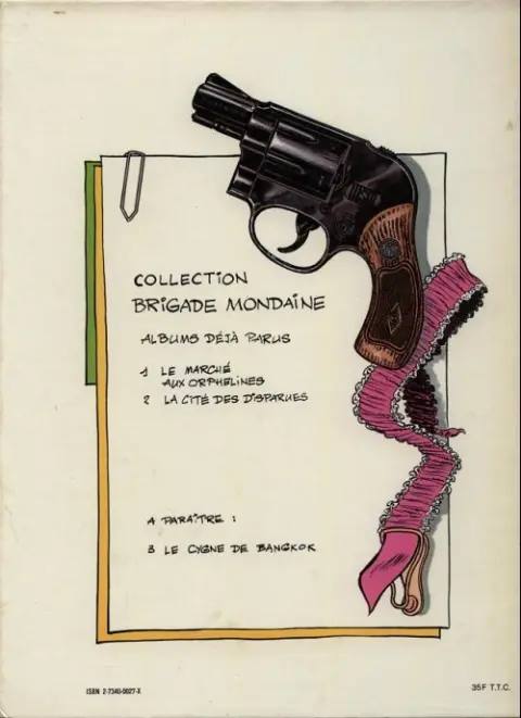 Verso de l'album Brigade mondaine Tome 2 La Cité des disparues