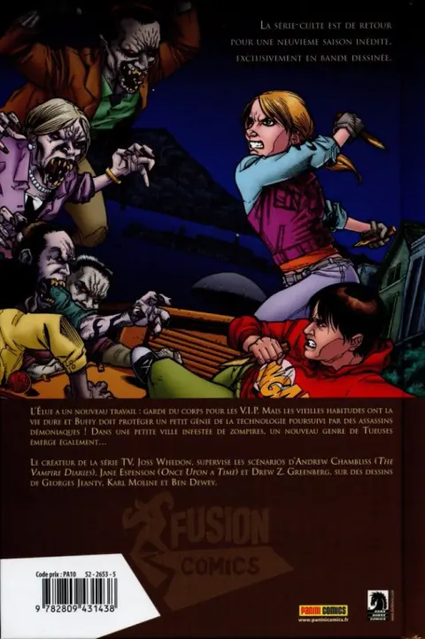 Verso de l'album Buffy contre les vampires - Saison 09 Tome 3 Protection