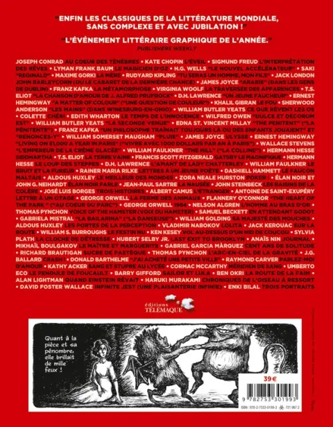 Verso de l'album Le Canon graphique Tome 3 De L'Étranger à La Métamorphose en passant par Lolita (XXe siècle)
