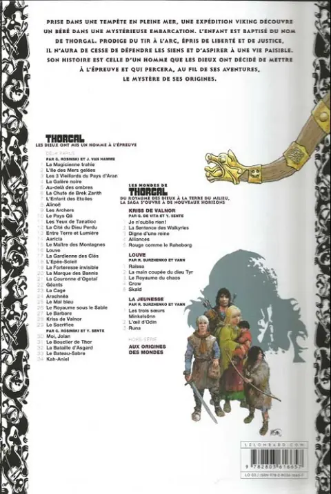 Verso de l'album Thorgal Tome 26 Le Royaume sous le Sable