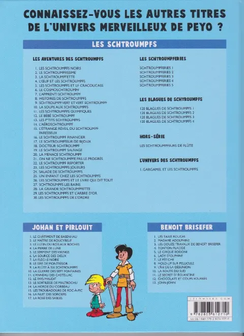 Verso de l'album Johan et Pirlouit Tome 16 La nuit des sorciers