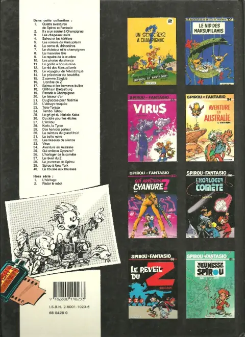 Verso de l'album Spirou et Fantasio Tome 32 Les faiseurs de silence