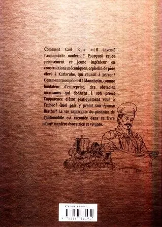 Verso de l'album Carl Benz Une vie pour l'automobile