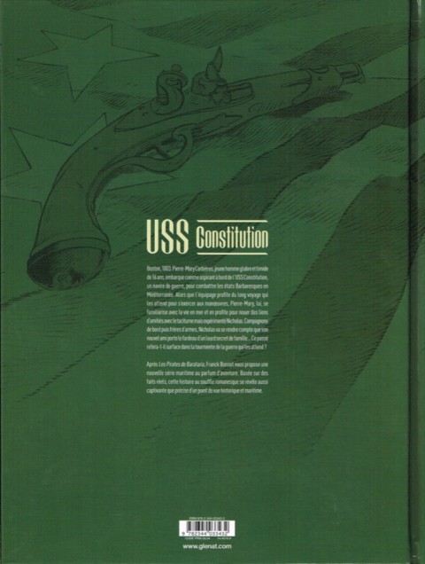 Verso de l'album USS Constitution Tome 1 La justice à terre est souvent pire qu'en mer