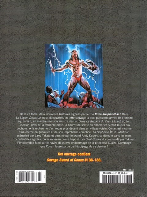 Verso de l'album The Savage Sword of Conan - La Collection Tome 43 La septième Île du malheur