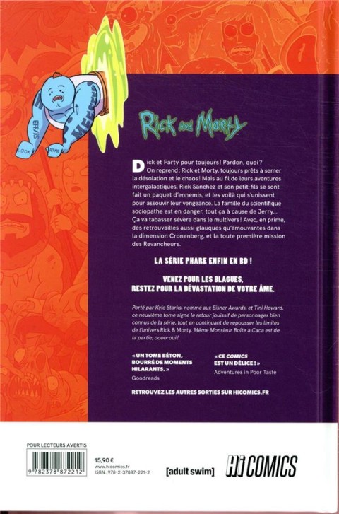Verso de l'album Rick and Morty Tome 9