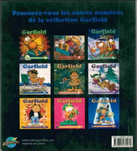 Verso de l'album Garfield #8