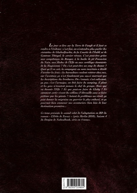 Verso de l'album Le Donjon de Naheulbeuk Tome 11