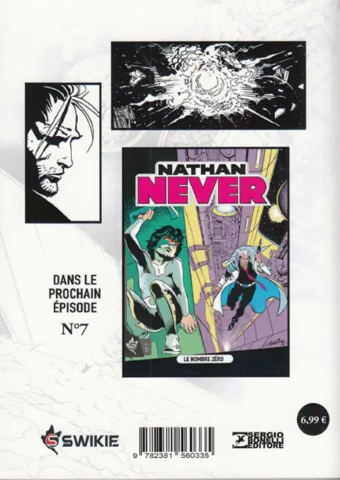 Verso de l'album Nathan Never Swikie N° 6 Terreur sous zéro degré