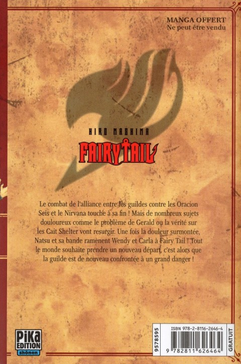 Verso de l'album Fairy Tail 20