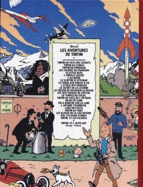 Verso de l'album Tintin le petit vingtcinquième
