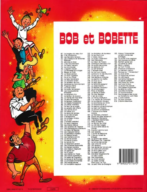 Verso de l'album Bob et Bobette Tome 168 Quand les elfes danseront