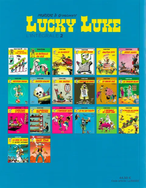 Verso de l'album Lucky Luke (2018) L'Intégrale 2