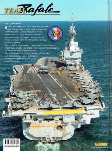 Verso de l'album Team Rafale N° 11 Portés disparus