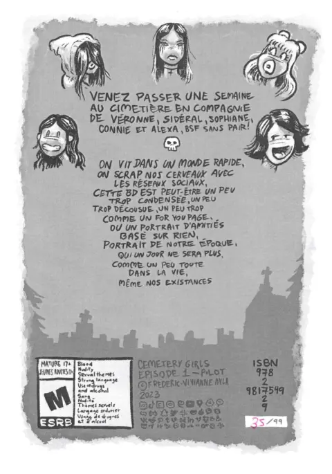 Verso de l'album Cemetery Girls Épisode 1