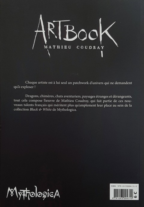 Verso de l'album Artbook - Mathieu Coudray Black & White