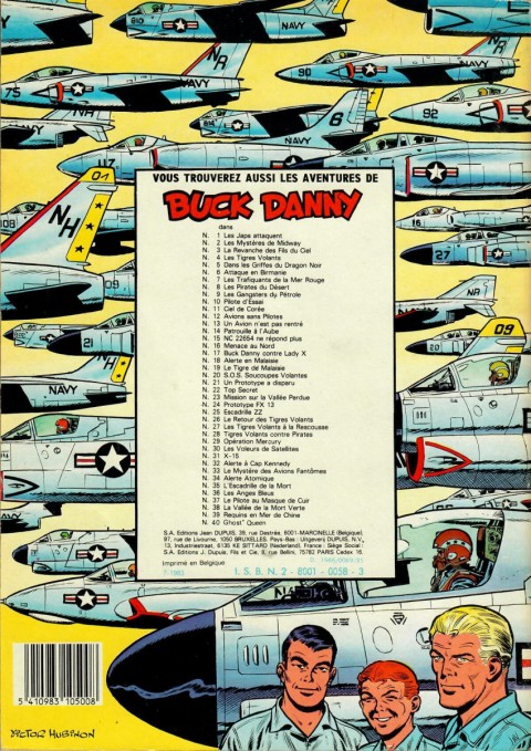 Verso de l'album Buck Danny Tome 21 Un prototype a disparu