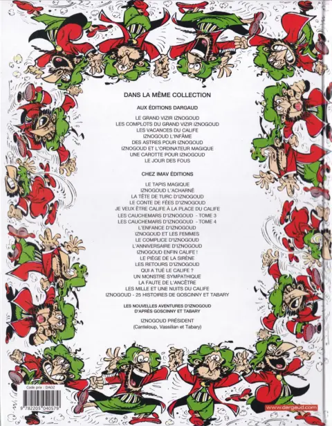 Verso de l'album Iznogoud Tome 3 Iznogoud et les vacances du calife