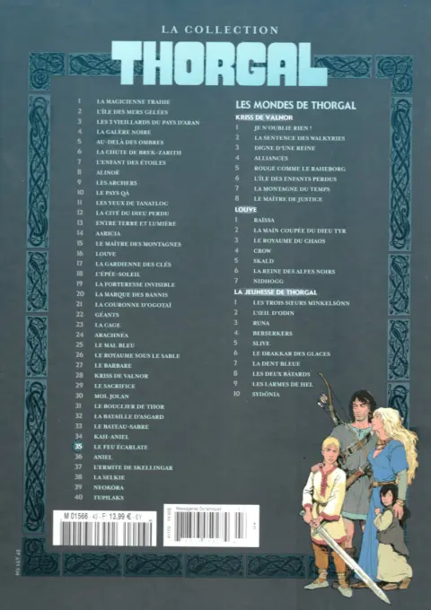 Verso de l'album Thorgal - La collection Tome 43 Le feu écarlate