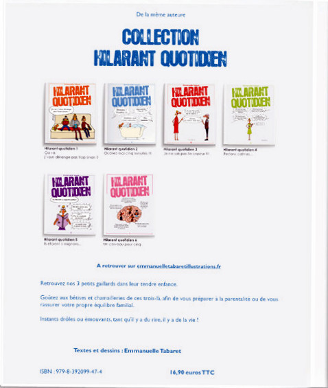 Verso de l'album Hilarant quotidien Enfance et réjouissances