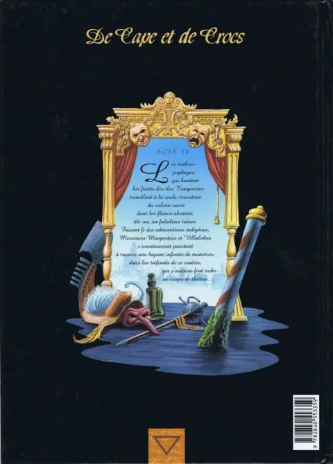 Verso de l'album De Cape et de Crocs Tome 4 Le mystère de l'île étrange