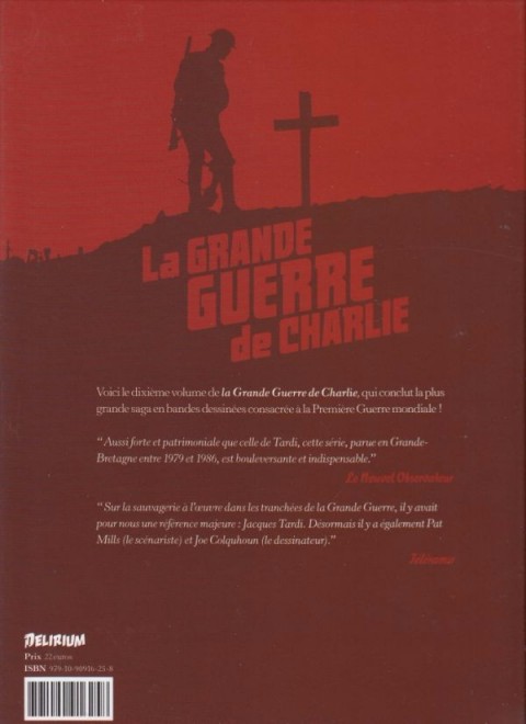 Verso de l'album La Grande Guerre de Charlie Volume 10 La der des ders