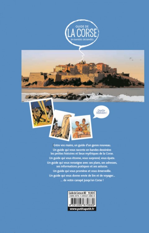 Verso de l'album Guide de la Corse en bandes dessinées