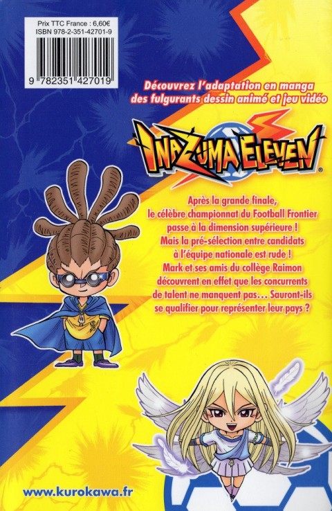 Verso de l'album Inazuma Eleven 6