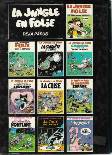 Verso de l'album La Jungle en folie Tome 10 Le monstre ...du loque Néness !