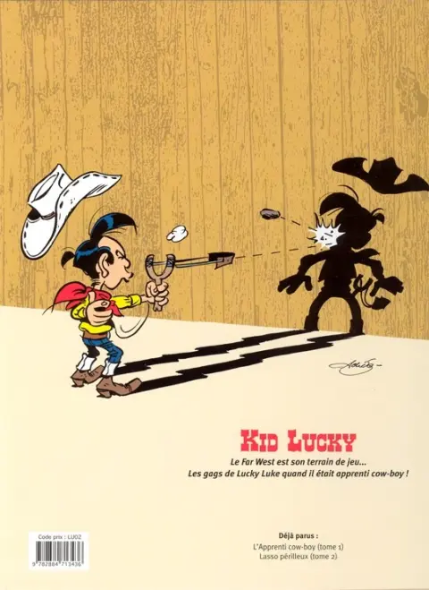 Verso de l'album Kid Lucky Tome 2 Lasso périlleux