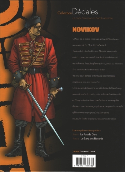 Verso de l'album Novikov Tome 2 Le sang des boyards