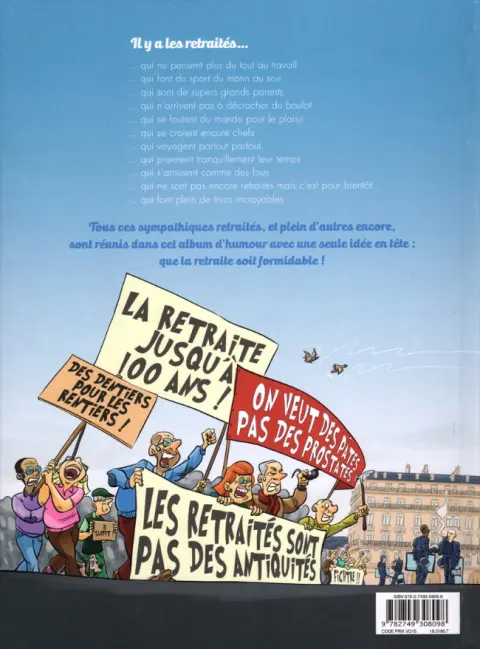 Verso de l'album Les Retraités en BD Tome 1 J'ai tout mon temps