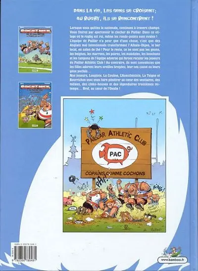 Verso de l'album Les Rugbymen Tome 2 Si on gagne pas, on a perdu !