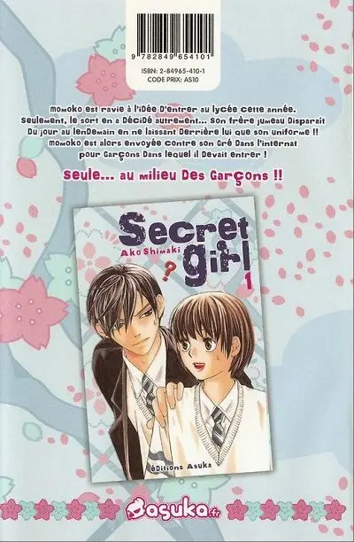 Verso de l'album Secret girl 1