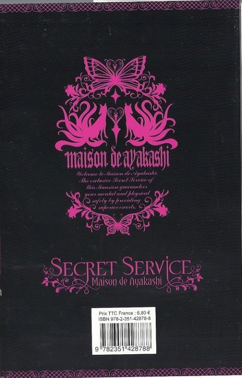 Verso de l'album Secret service - Maison de Ayakashi 6