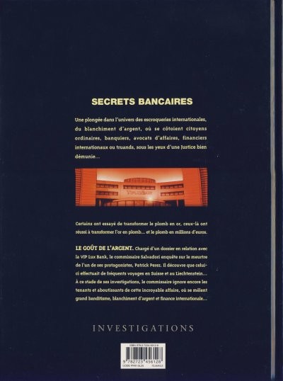 Verso de l'album Secrets bancaires Deuxième Cycle Tome 2 Le goût de l'argent