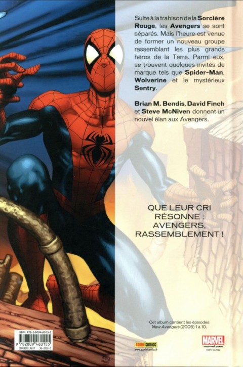 Verso de l'album Spider-Man & Les Avengers : Évasion