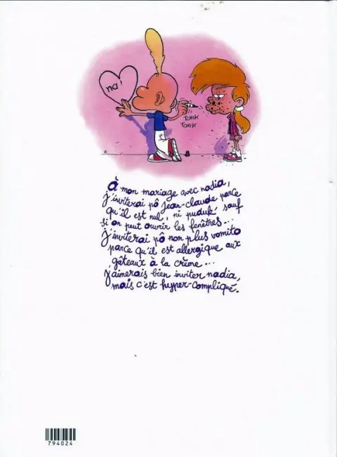 Verso de l'album Titeuf Tome 10 Nadia se marie