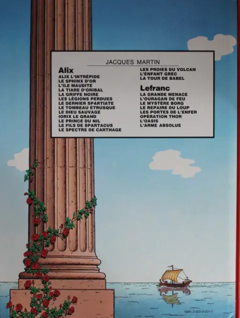 Verso de l'album Alix Tome 6 Les légions perdues