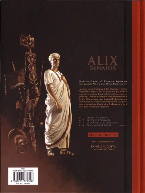 Verso de l'album Alix Senator Tome 3 La Conjuration des rapaces