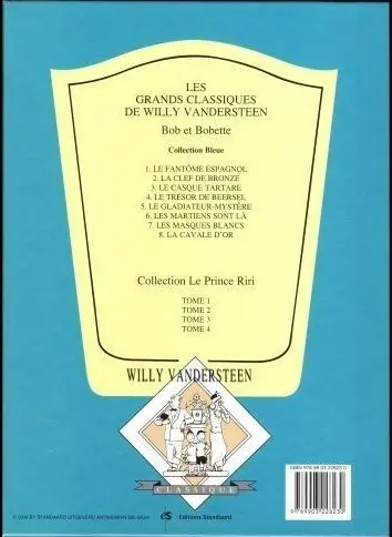 Verso de l'album Bob et Bobette Tome 7 Les masques blancs