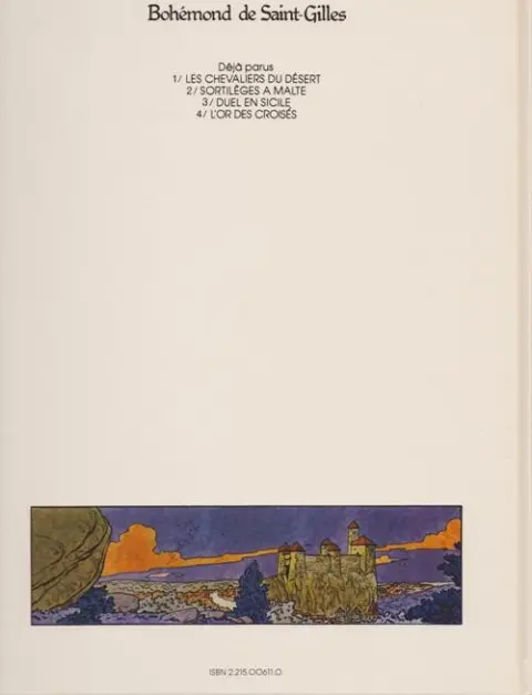 Verso de l'album Bohémond de Saint-Gilles Tome 4 L'or des croisés