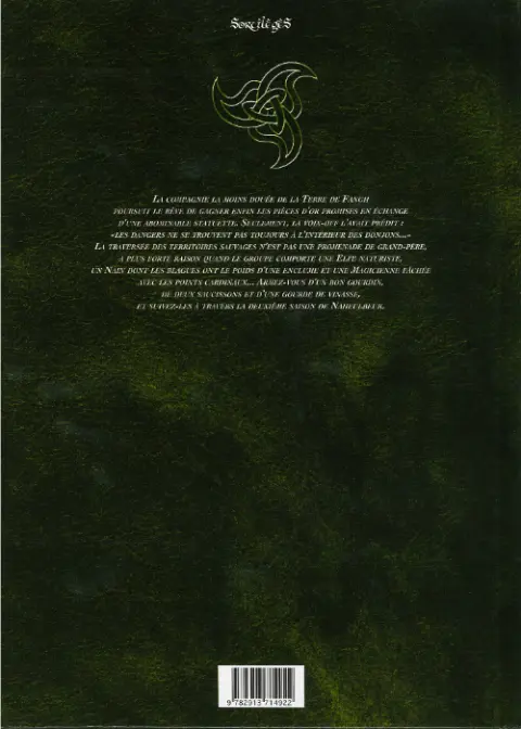 Verso de l'album Le Donjon de Naheulbeuk Tome 3 Deuxième saison, partie 1