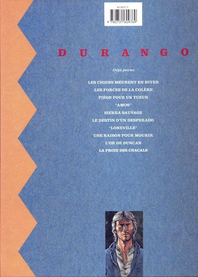 Verso de l'album Durango Tome 6 Le destin d'un desperado