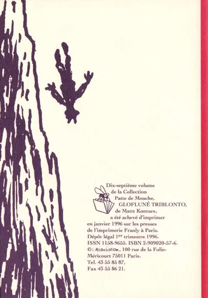 Verso de l'album Glofluné Triblonto