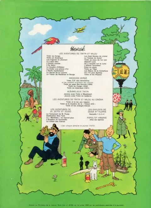 Verso de l'album Les Aventures de Jo, Zette et Jocko Tome 3 Le Rayon du Mystère 1er épisode, Le Manitoba ne répond plus