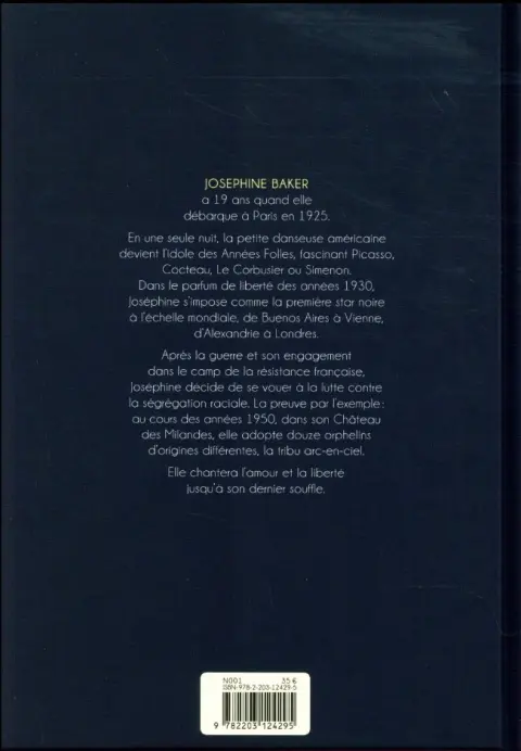 Verso de l'album Joséphine Baker