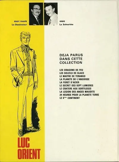 Verso de l'album Luc Orient Tome 10 Le 6ème continent