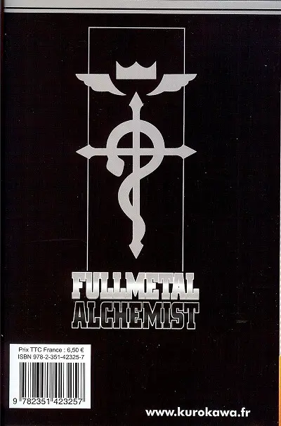 Verso de l'album FullMetal Alchemist Tome 18
